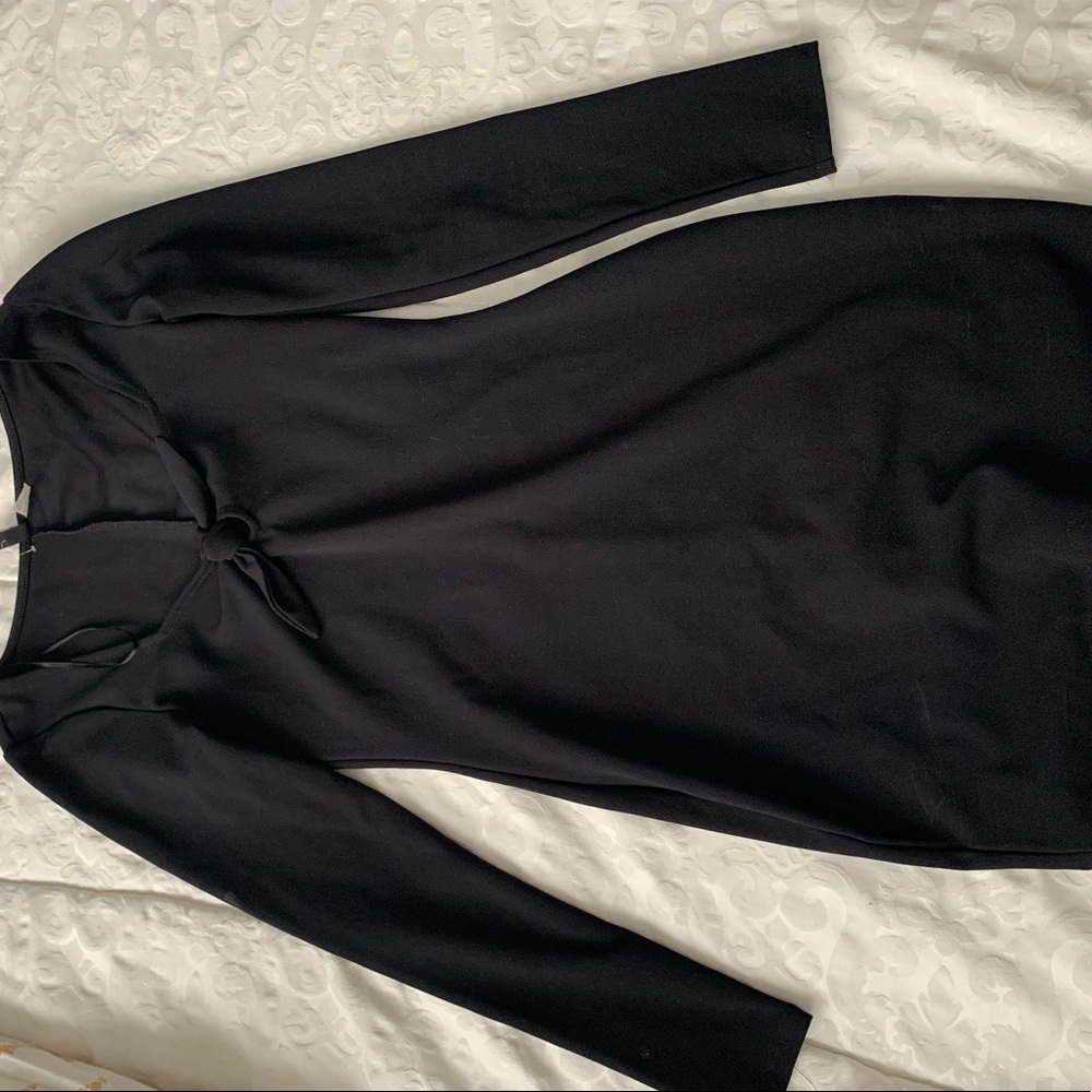 H&M black mini bodycon dress